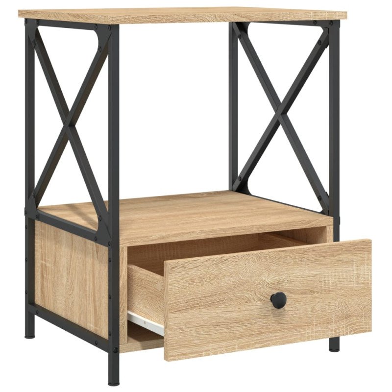 vidaXL Nočný stolík dub sonoma 50x41x65 cm kompozitné drevo