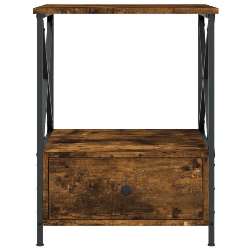 vidaXL Nočný stolík dymový dub 50x41x65 cm kompozitné drevo