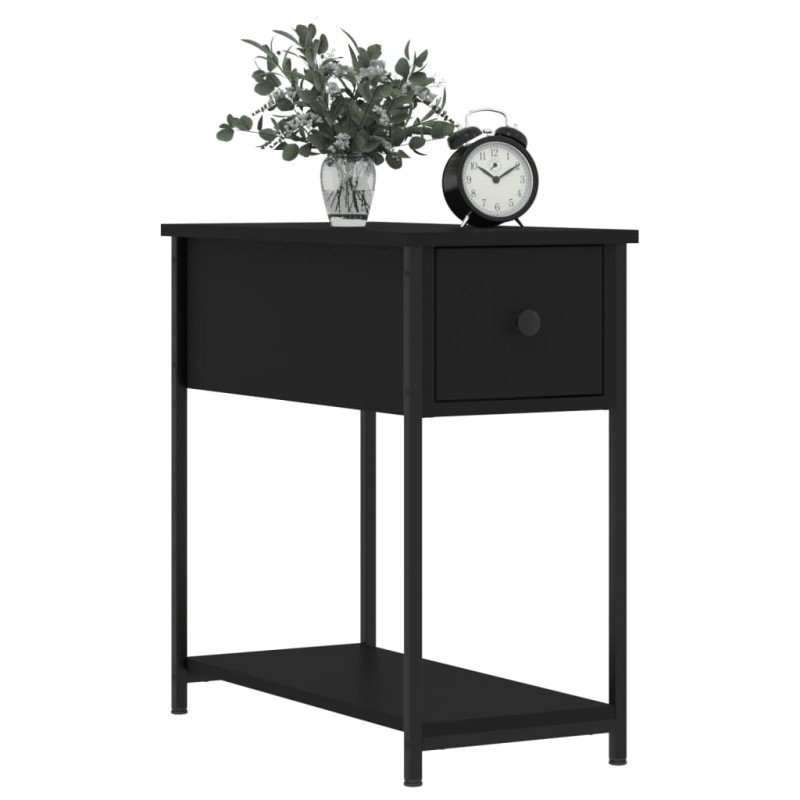 vidaXL Nočný stolík čierny 30x60x60 cm kompozitné drevo