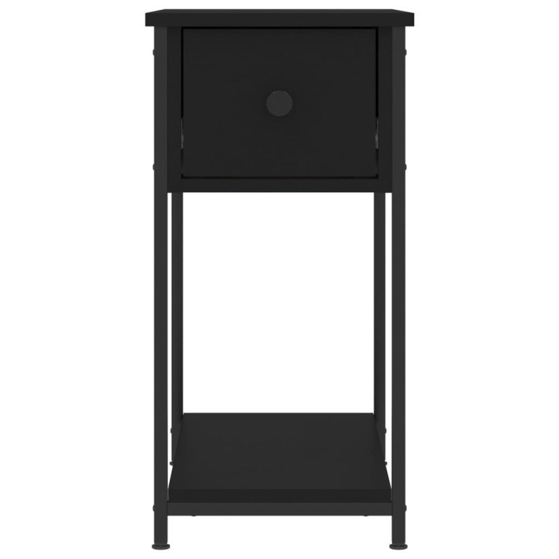 vidaXL Nočný stolík čierny 30x60x60 cm kompozitné drevo