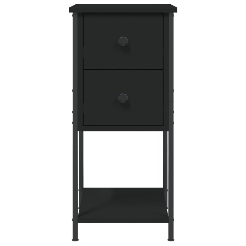 vidaXL Nočný stolík čierny 32x42x70 cm kompozitné drevo
