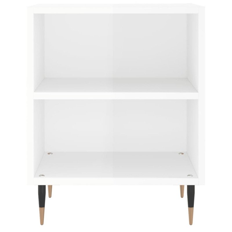vidaXL Nočné skrinky 2 ks lesklé biele 40x30x50 cm kompozitné drevo