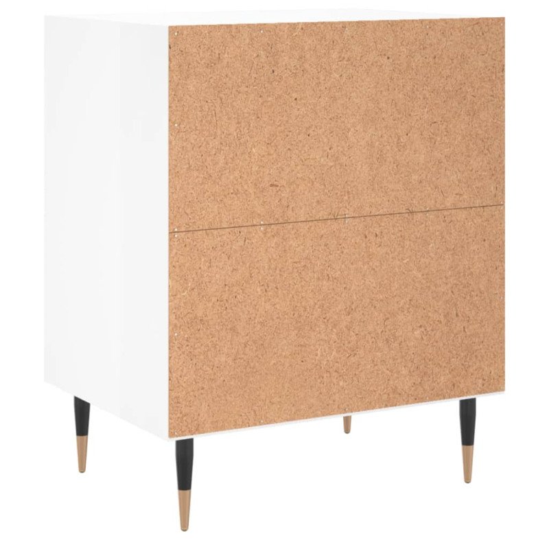 vidaXL Nočné skrinky 2 ks lesklé biele 40x30x50 cm kompozitné drevo