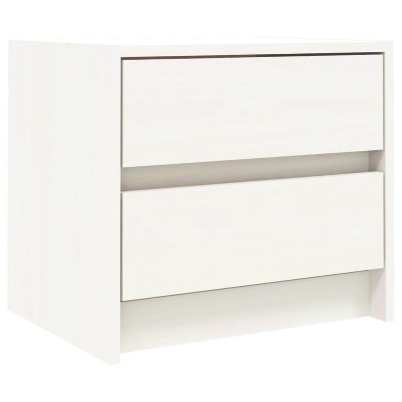 vidaXL Nočný stolík biely 40x31x35,5 cm masívne borovicové drevo