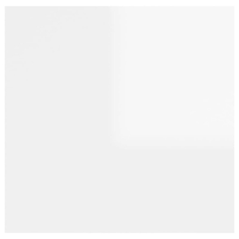 vidaXL Nočný stolík vysokolesklý biely 30,5x30x30 cm drevotrieska