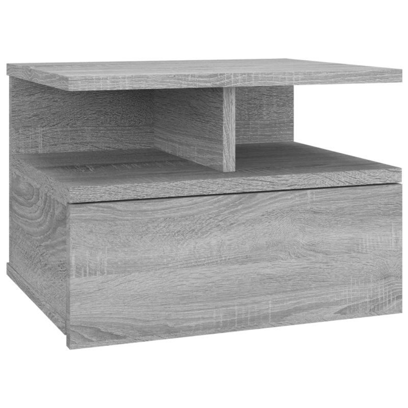 vidaXL Nástenný nočný stolík sivý sonoma 40x31x27 cm spracované drevo
