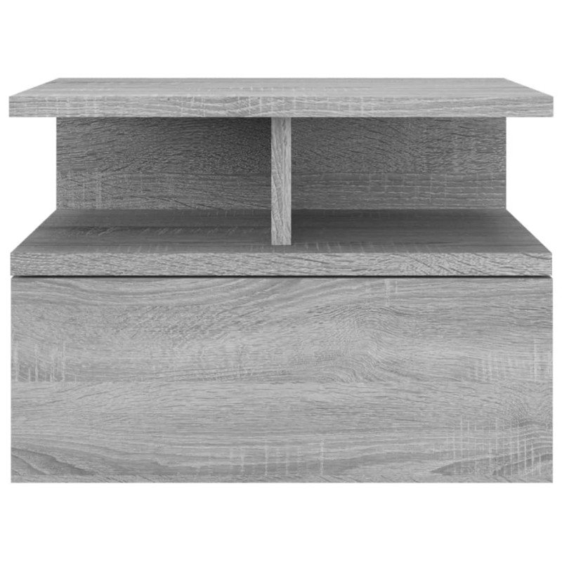 vidaXL Nástenný nočný stolík sivý sonoma 40x31x27 cm spracované drevo