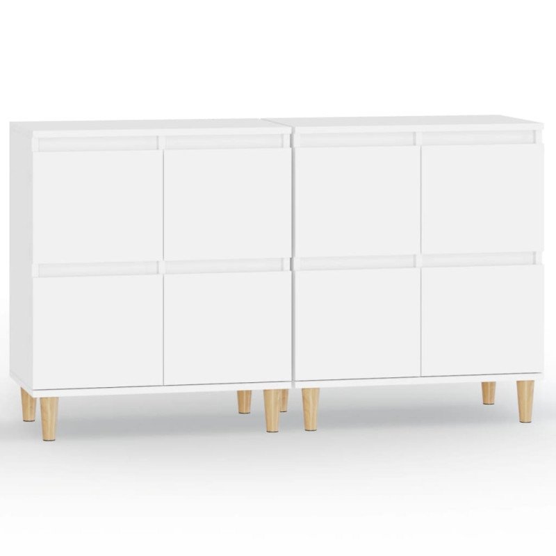 vidaXL Komody 2 ks biele 60x35x70 cm kompozitné drevo