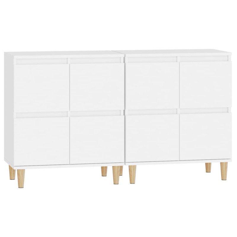 vidaXL Komody 2 ks biele 60x35x70 cm kompozitné drevo
