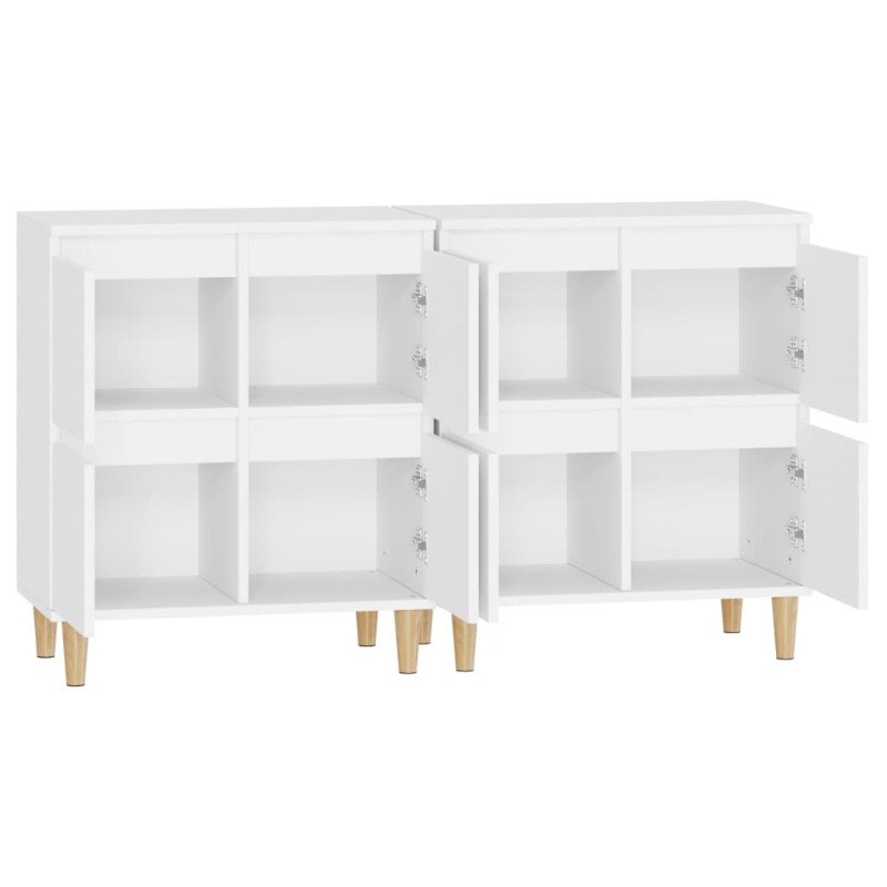vidaXL Komody 2 ks biele 60x35x70 cm kompozitné drevo