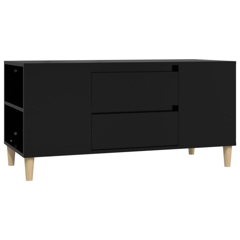 vidaXL TV skrinka čierna 102x44,5x50 cm spracované drevo