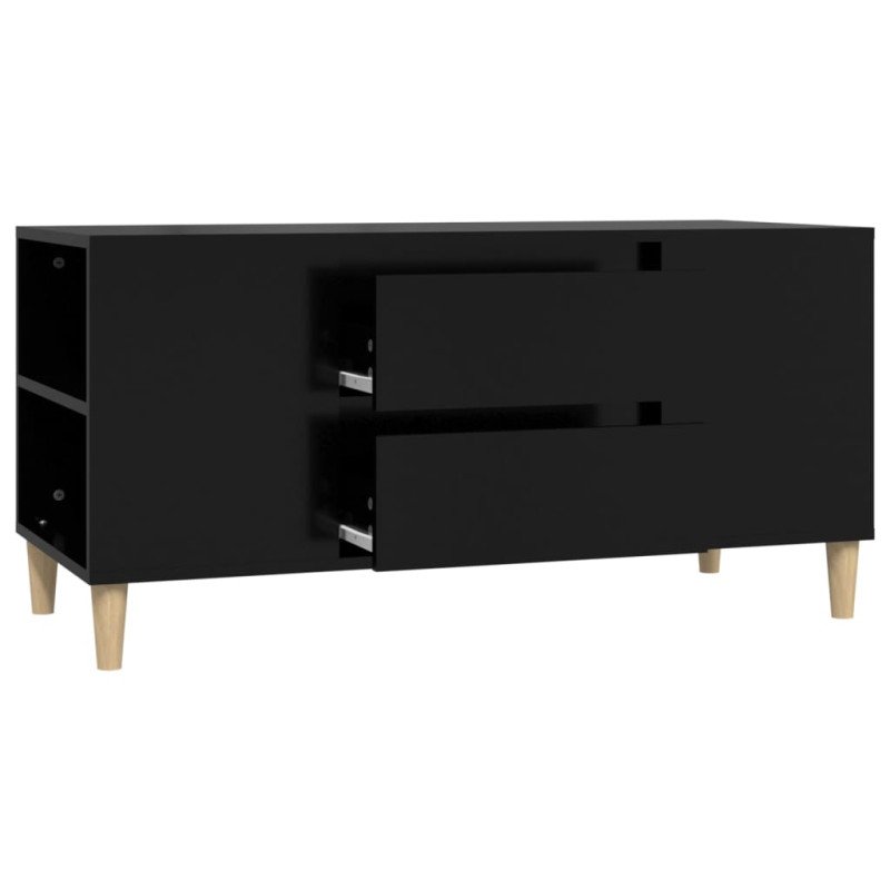 vidaXL TV skrinka čierna 102x44,5x50 cm spracované drevo