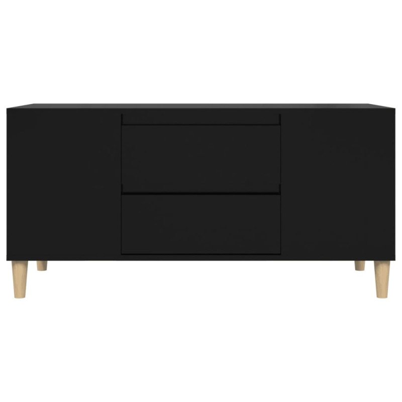 vidaXL TV skrinka čierna 102x44,5x50 cm spracované drevo