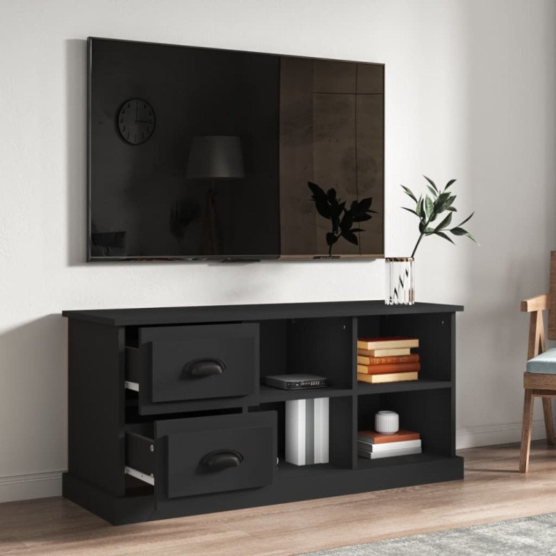 vidaXL TV skrinka čierna 102x35,5x47,5 cm kompozitné drevo