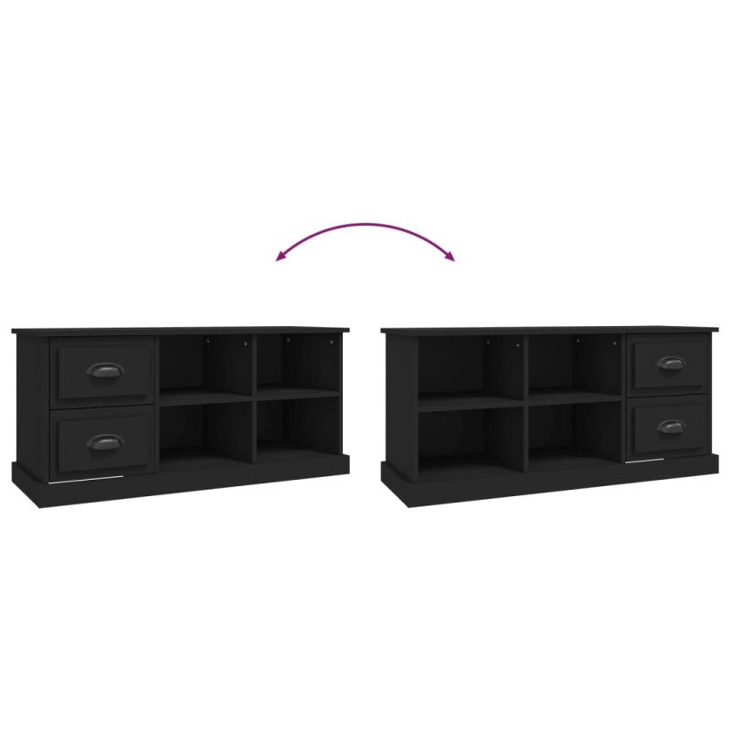 vidaXL TV skrinka čierna 102x35,5x47,5 cm kompozitné drevo