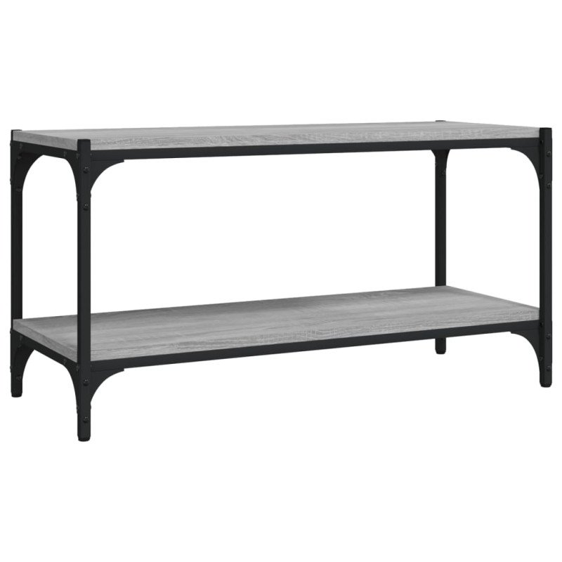 vidaXL TV skrinka sivý dub sonoma 80x33x41 cm spracované drevo a oceľ