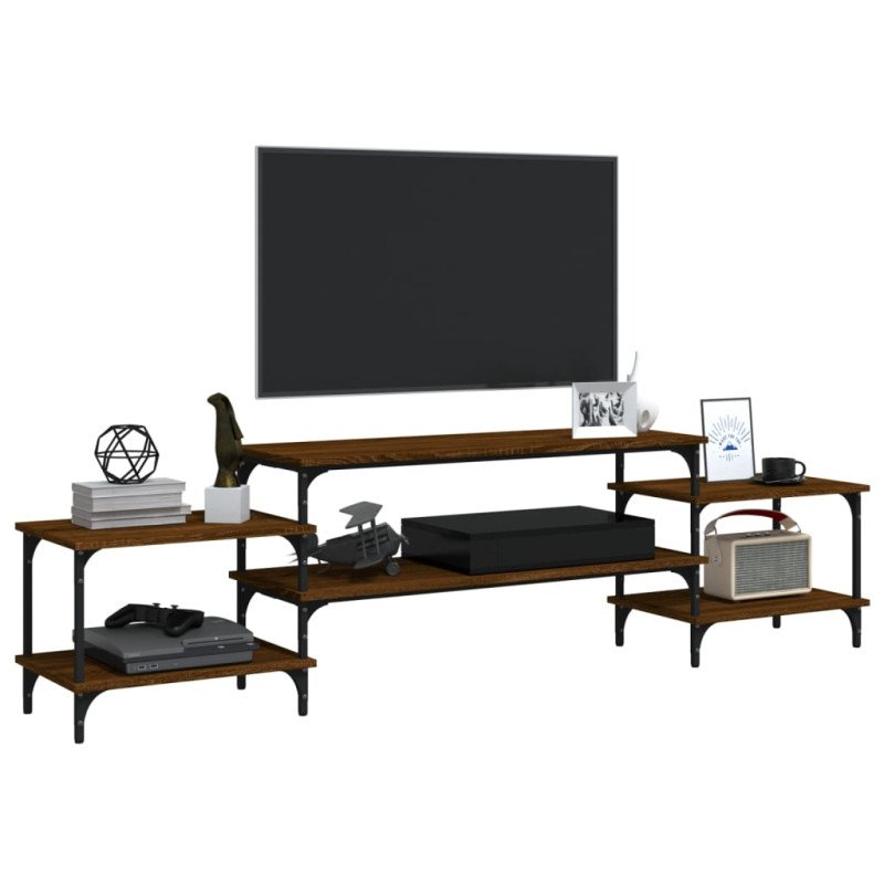 vidaXL TV skrinka hnedý dub 197x35x52 cm spracované drevo