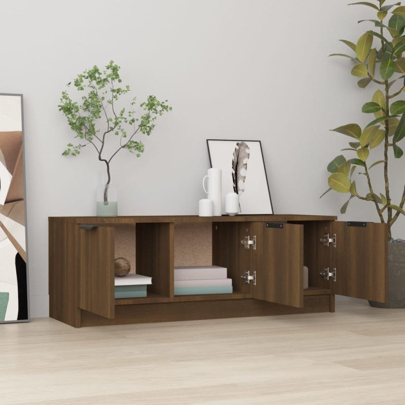vidaXL TV skrinka, hnedý dub 102x35x36,5 cm, kompozitné drevo