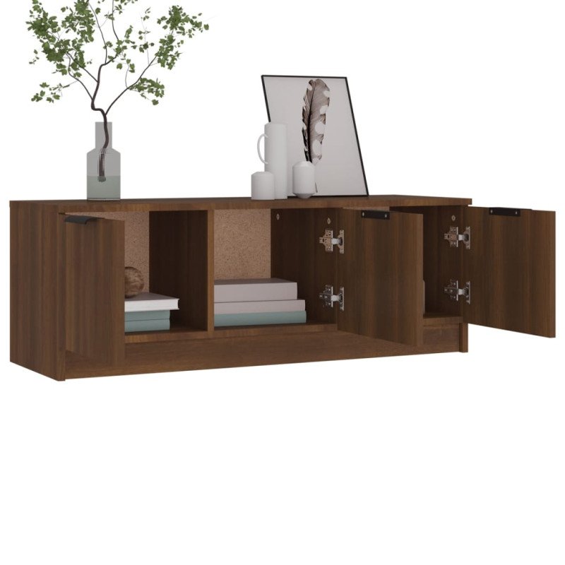 vidaXL TV skrinka, hnedý dub 102x35x36,5 cm, kompozitné drevo