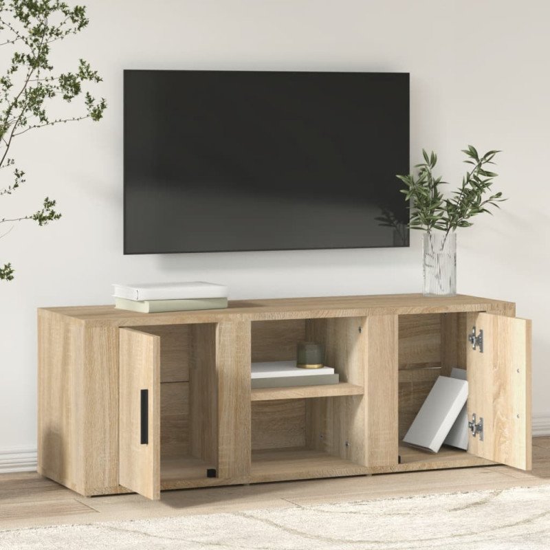 vidaXL TV skrinka dub sonoma 100x31,5x35 cm spracované drevo