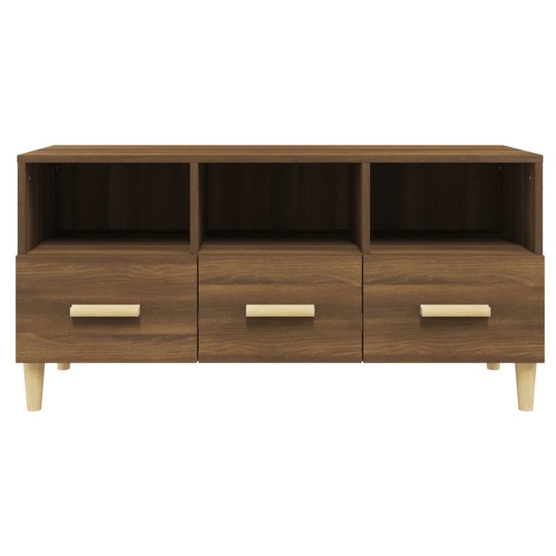 vidaXL TV skrinka hnedý dub 102x36x50 cm spracované drevo
