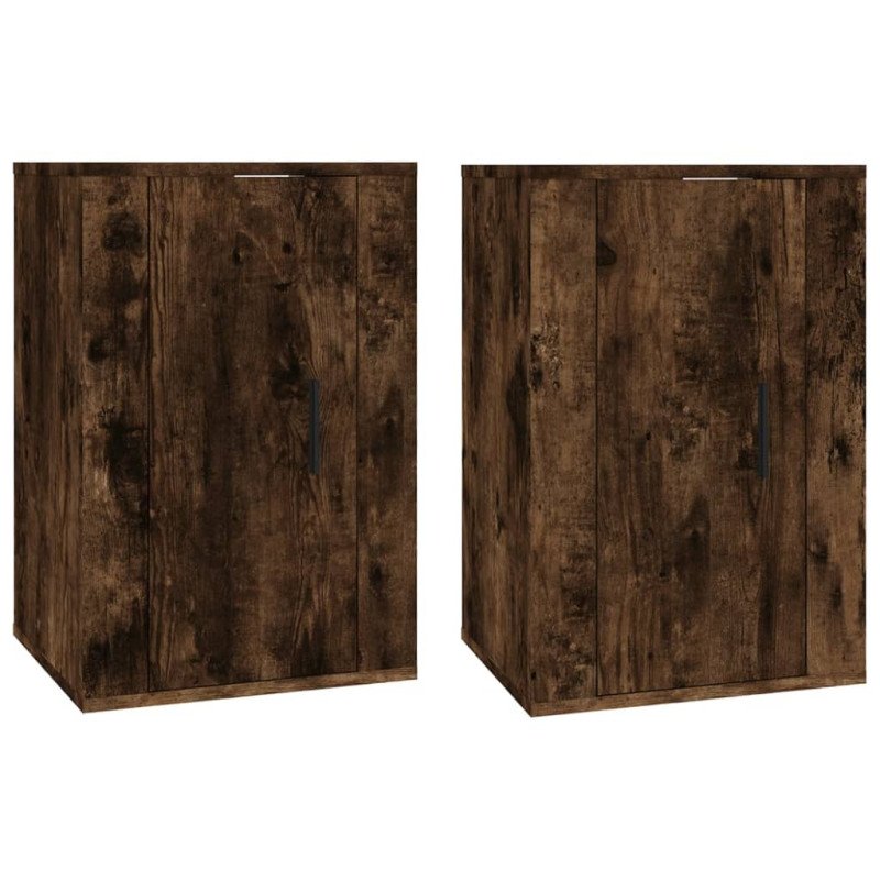 vidaXL Nástenné TV skrinky 2 ks dymový dub 40x34,5x60 cm