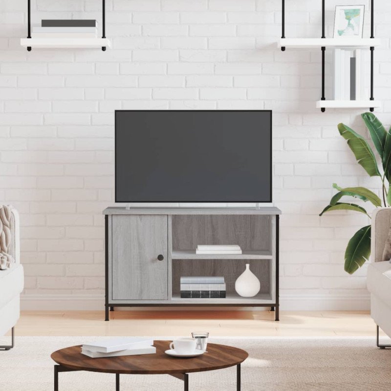 vidaXL TV skrinka sivý dub sonoma 80x40x50 cm spracované drevo