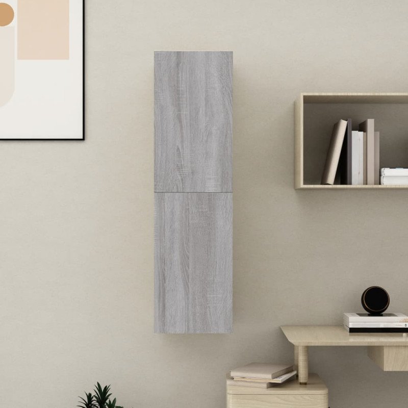 vidaXL Nástenná TV skrinka sivá sonoma 30,5x30x110 cm