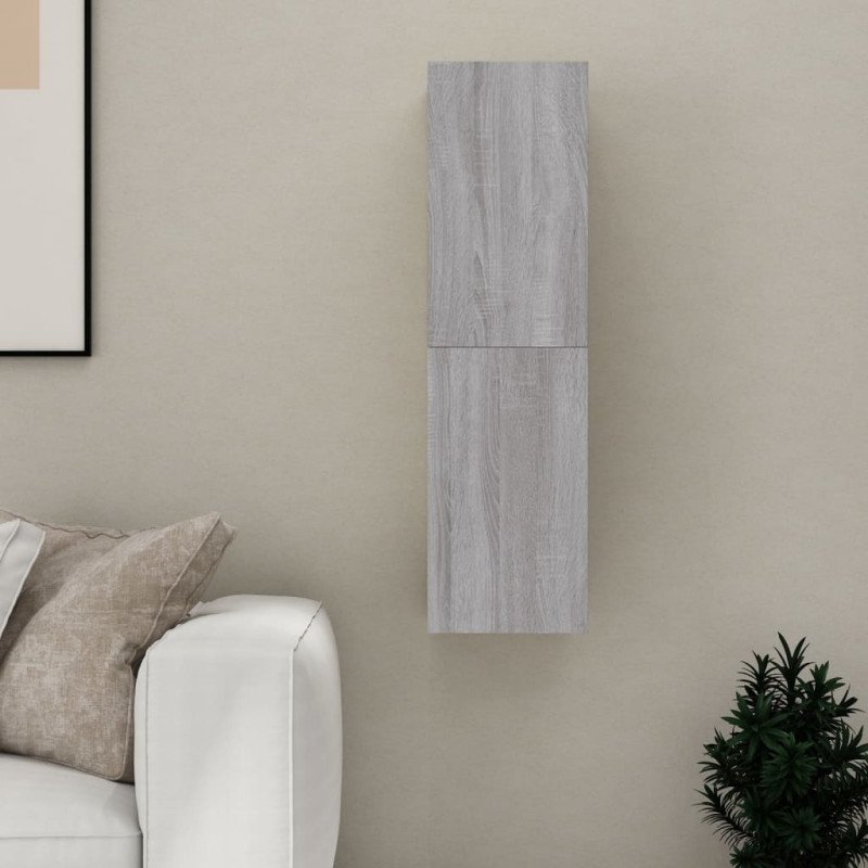 vidaXL Nástenná TV skrinka sivá sonoma 30,5x30x110 cm