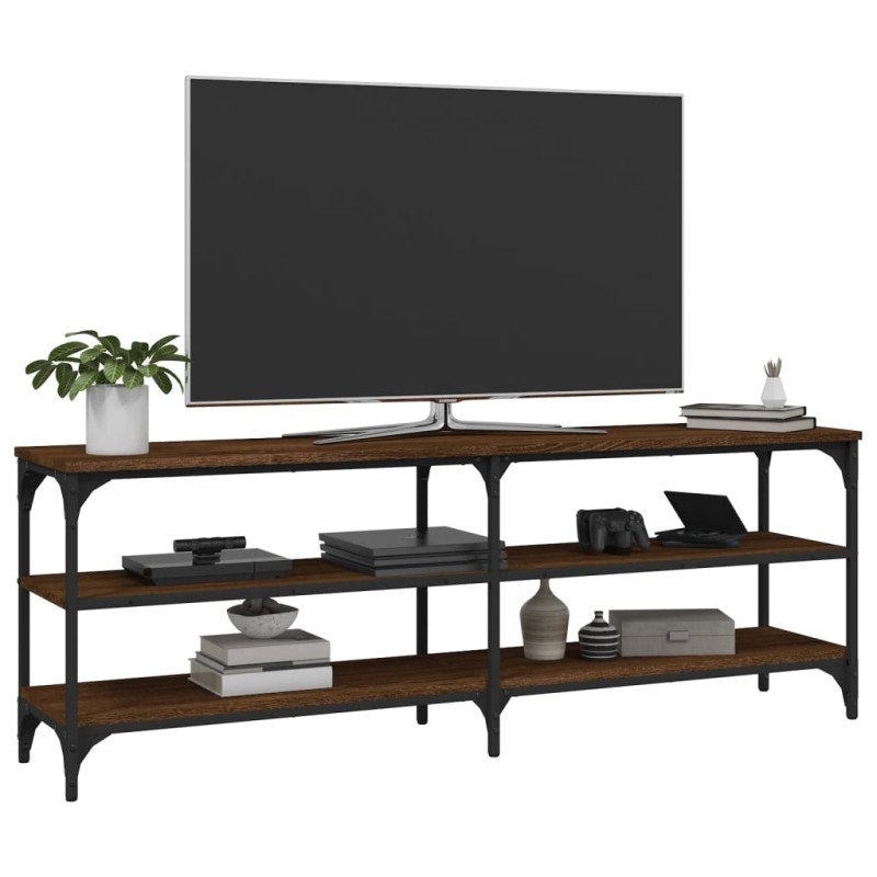 vidaXL TV skrinka hnedý dub 140x30x50 cm kompozitné drevo