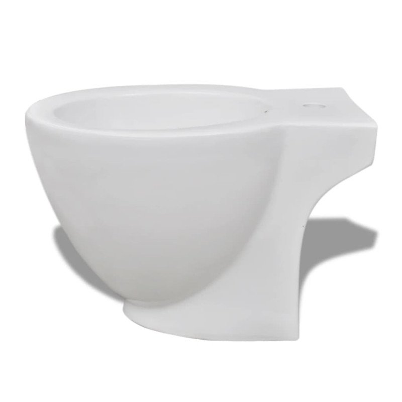 Stojaca toaleta a bidet, biela, keramika