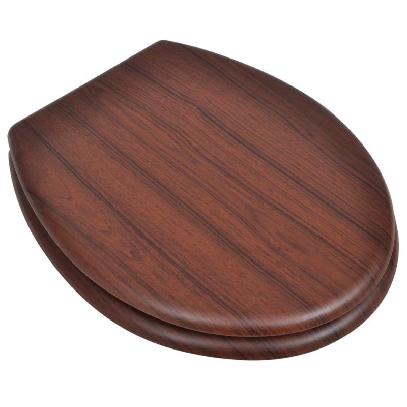 vidaXL WC sedadlá s poklopom 2 ks, MDF, hnedé