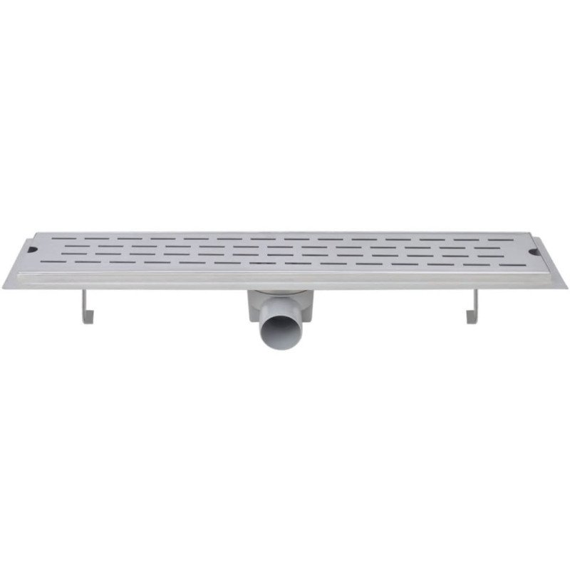 vidaXL Rovný sprchový odtok s líniami 2 ks 630x140 mm nehrdzavejúca oceľ