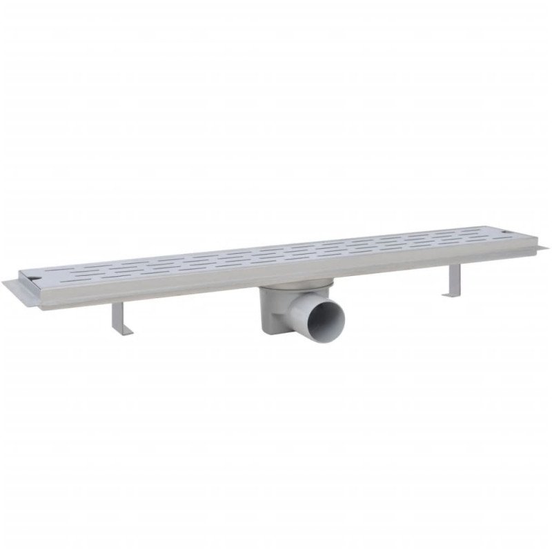 vidaXL Rovný sprchový odtok s líniami 2 ks 630x140 mm nehrdzavejúca oceľ