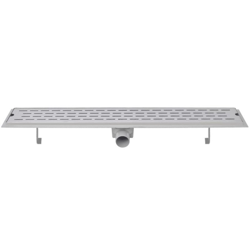 vidaXL Rovný sprchový odtok s líniami 2 ks 830x140 mm nehrdzavejúca oceľ