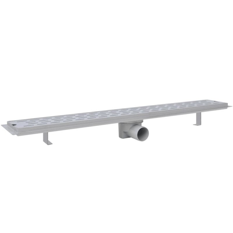 vidaXL Rovný sprchový odtok s líniami 2 ks 830x140 mm nehrdzavejúca oceľ