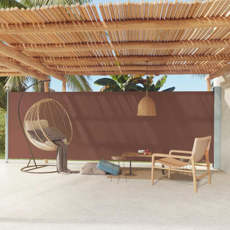 vidaXL Zaťahovacia bočná markíza 180x600 cm hnedá