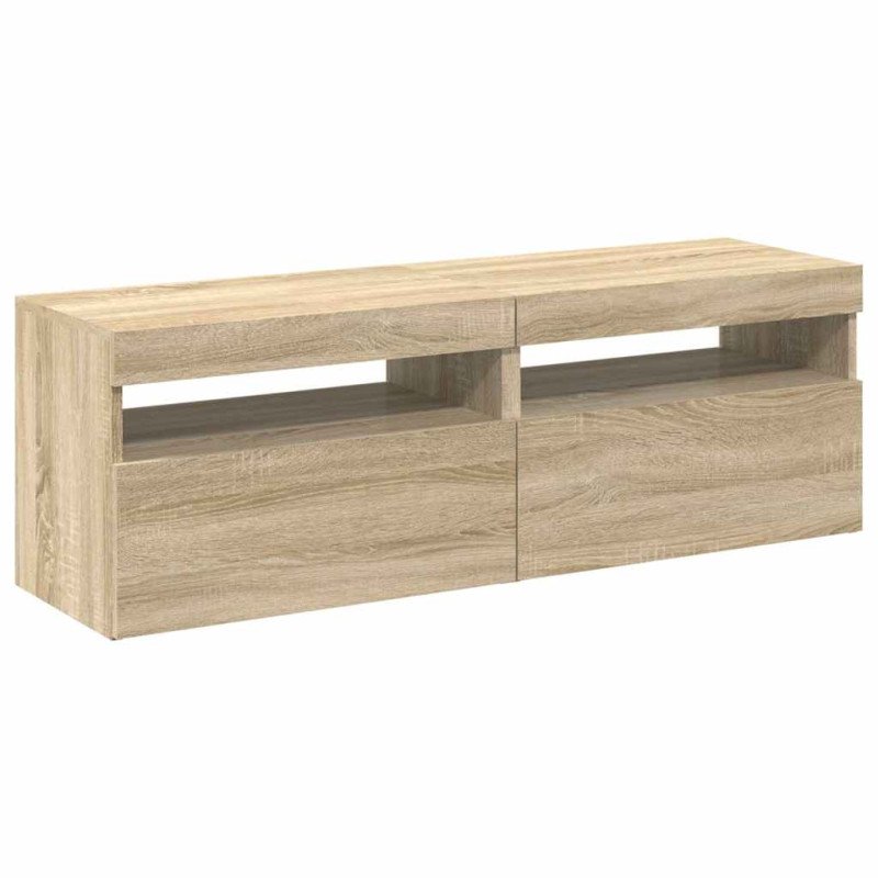 vidaXL TV skrinky s LED svetlami 2 ks dub sonoma 60x35x40 cm