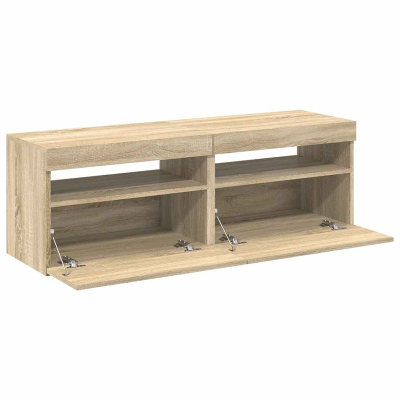 vidaXL TV skrinky s LED svetlami 2 ks dub sonoma 60x35x40 cm