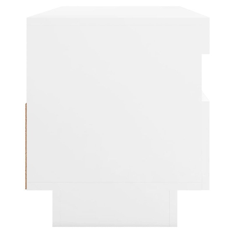 vidaXL TV skrinka s LED svetlami biela 100x35x40 cm