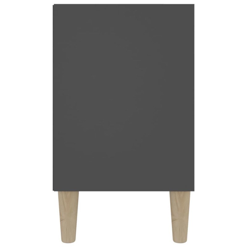 vidaXL TV stolík nohy z masívneho dreva sivé 103,5x30x50 cm