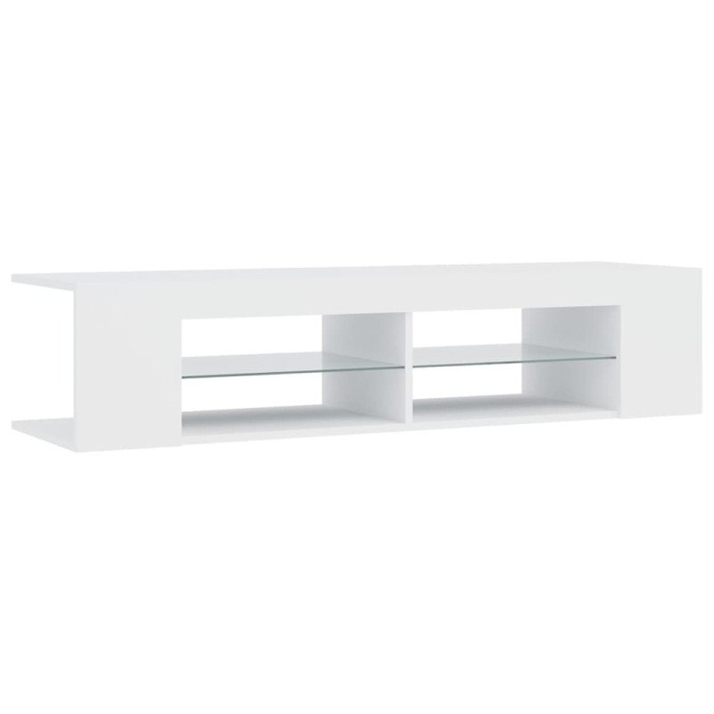 vidaXL TV skrinka s LED svetlami biela 135x39x30 cm