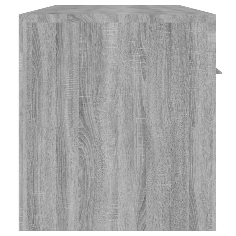 vidaXL TV skrinka s LED svetlami sivá sonoma 140 x 36,5 x 40 cm