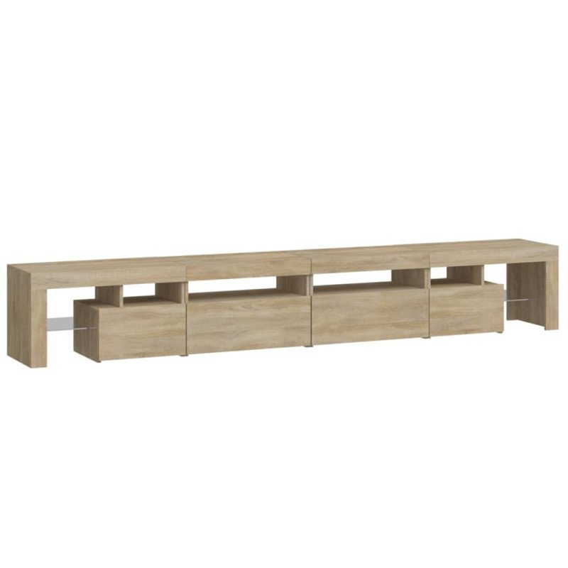 vidaXL TV skrinka s LED svetlami dub sonoma 260 x 36,5 x 40 cm