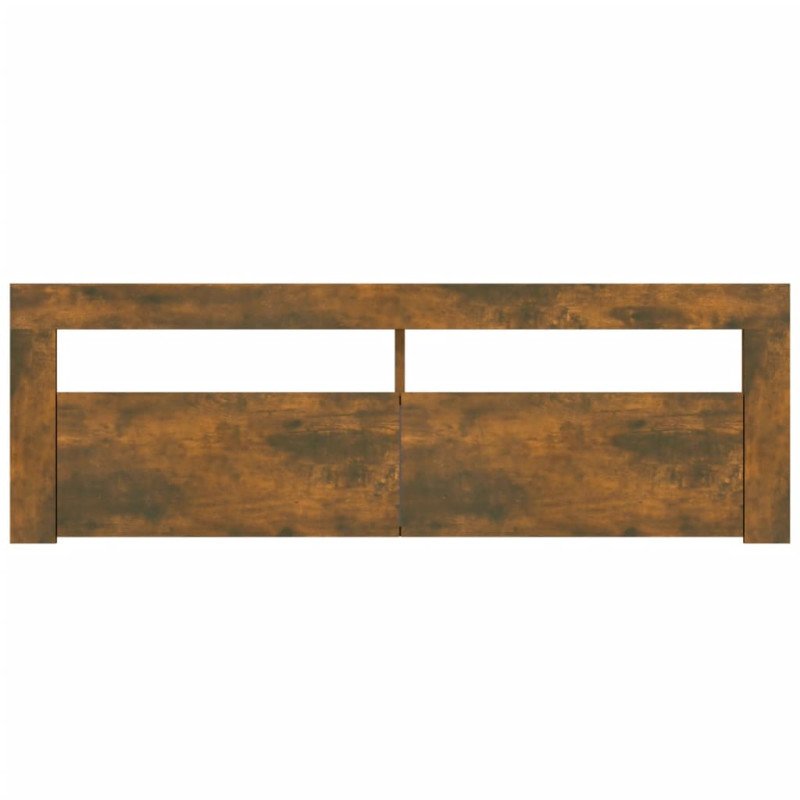 vidaXL TV skrinka s LED svetlami dymový dub 120x35x40 cm