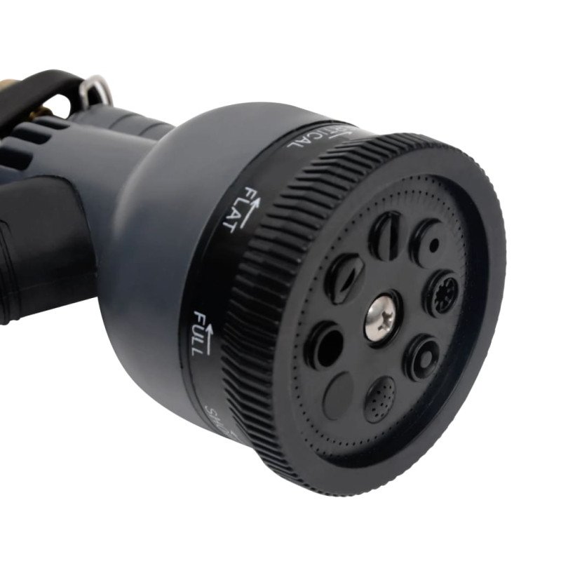 vidaXL Záhradná hadica s tryskou, strieborná 0,6" 30 m, oceľ