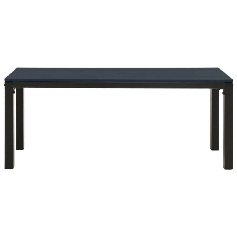 vidaXL Záhradná lavička 110 cm, oceľ a WPC, čierna