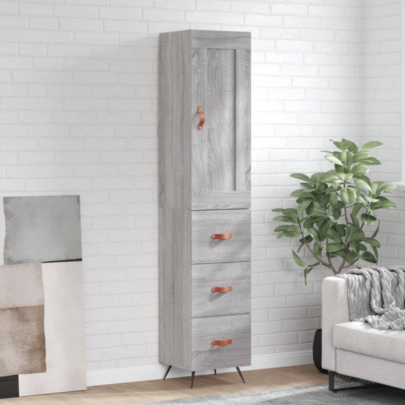 vidaXL Vysoká skrinka dub sonoma 34,5x34x180 cm spracované drevo