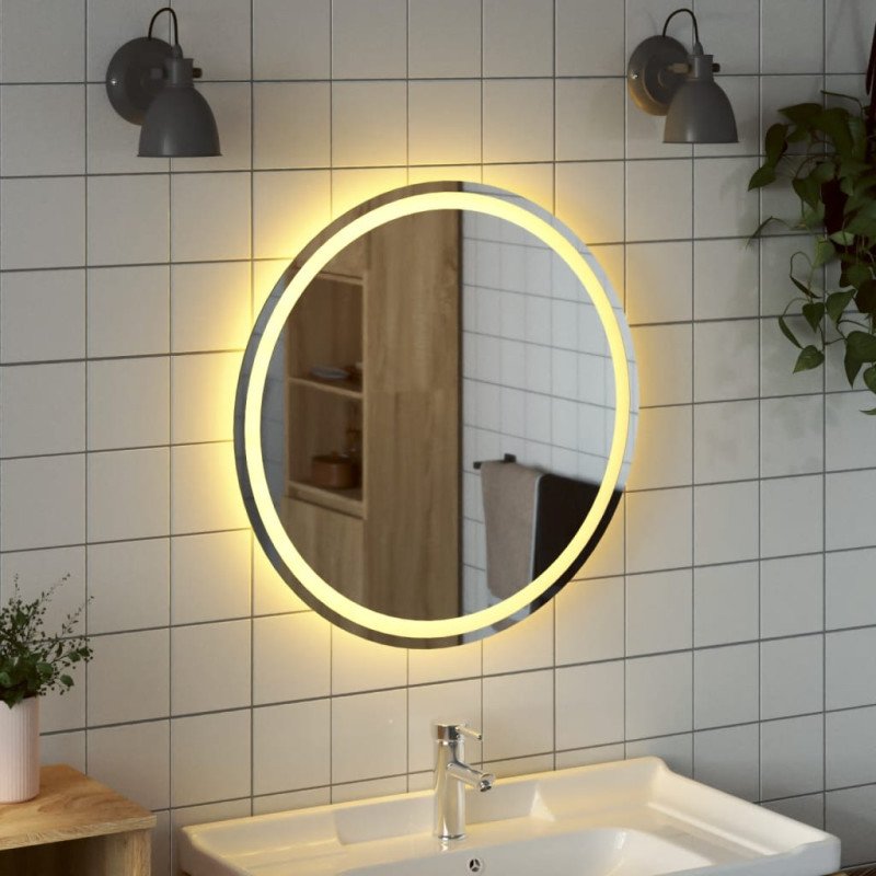 vidaXL LED kúpeľňové zrkadlo 70 cm okrúhle