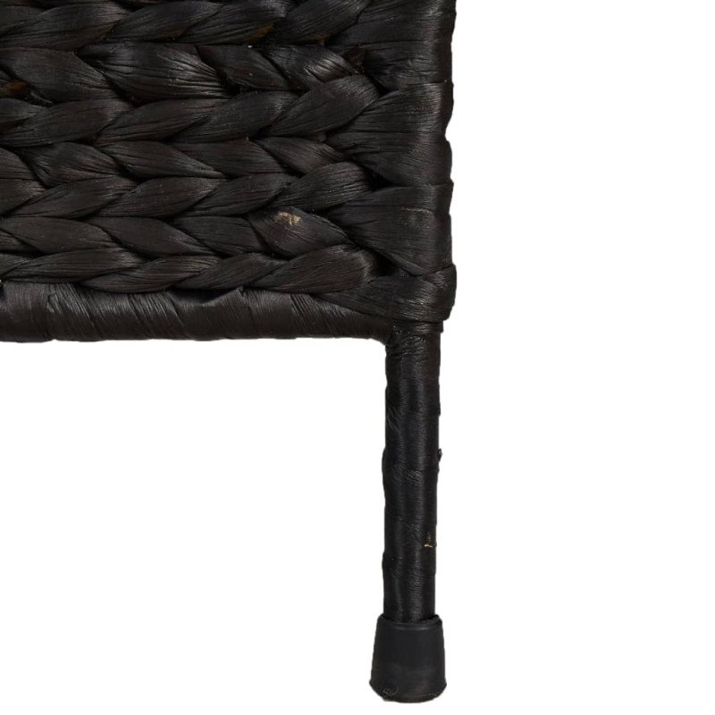 vidaXL Paraván 5-panelový čierny 205x180 cm vodný hyacint
